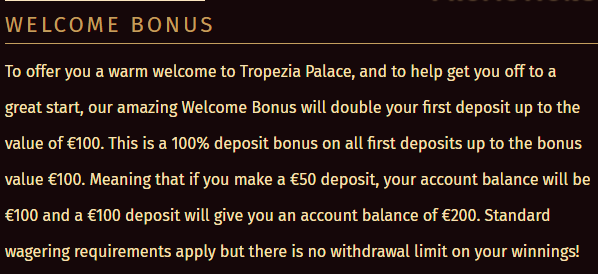 palace casino bonus